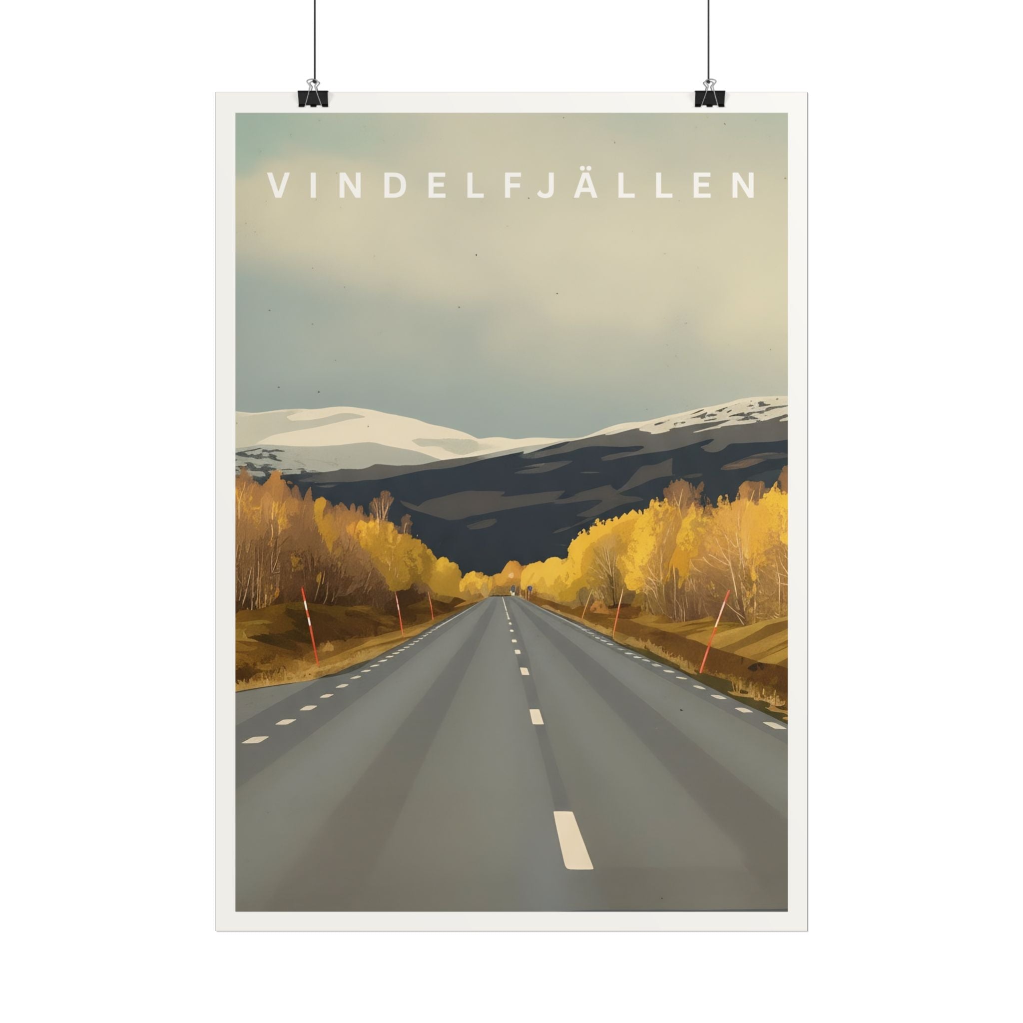 Vintage Vindelfjällen Travel Poster - Nordic Lifestyle