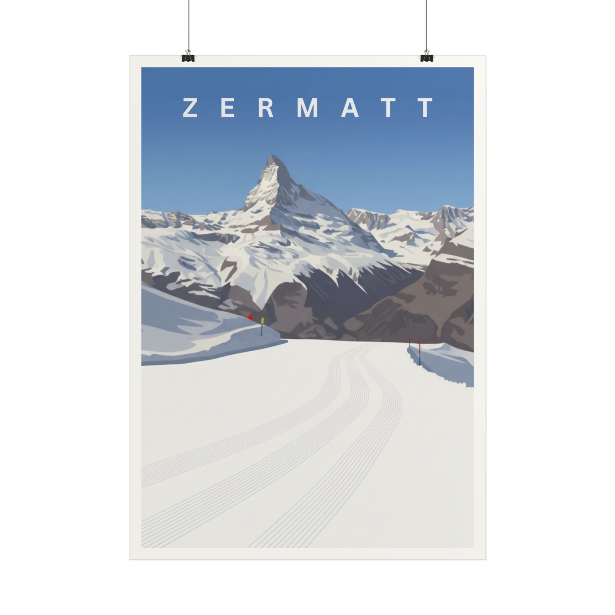 Vintage Zermatt Travel Poster - Mountain Lifestyle