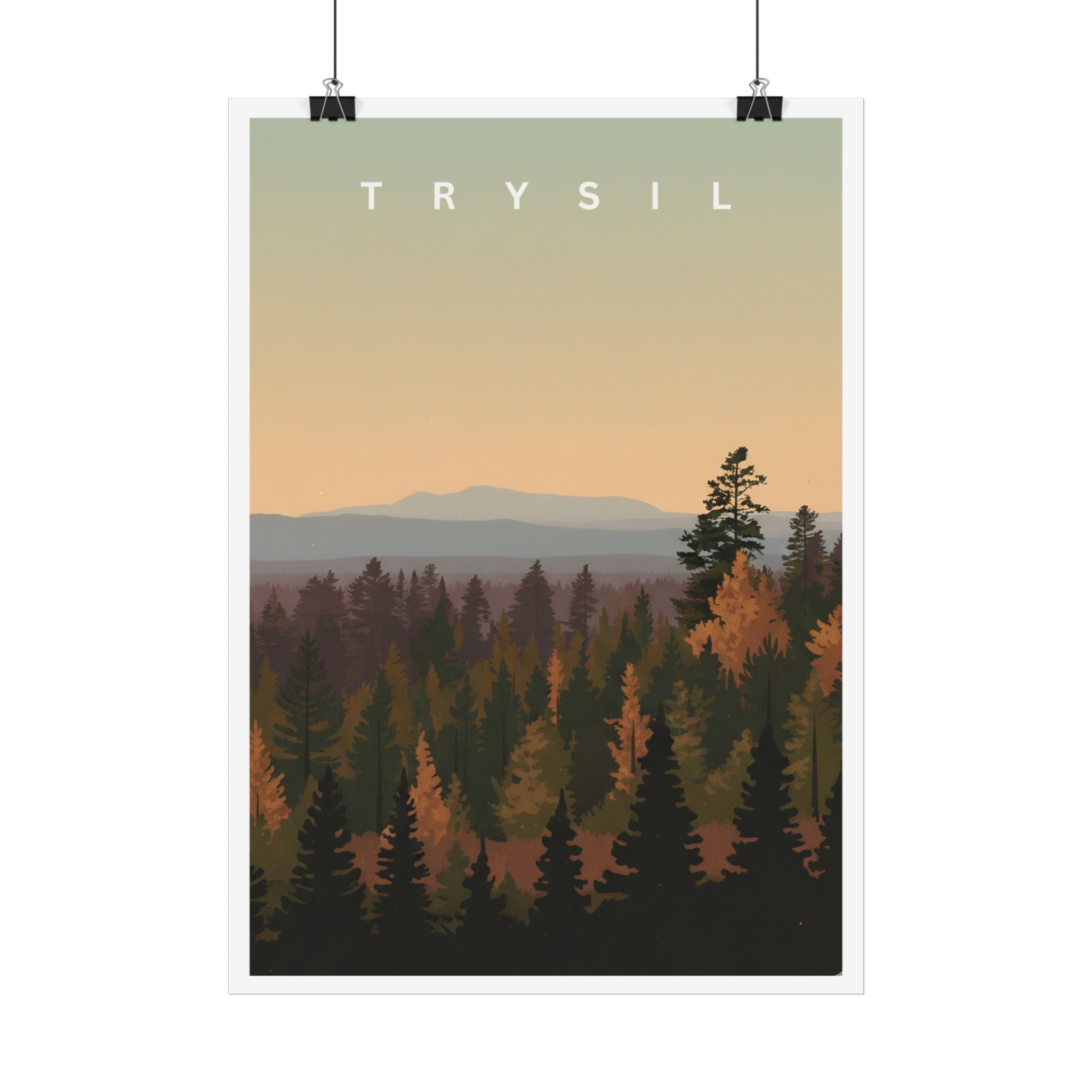 Vintage Trysil Travel Poster - Nordic Lifestyle