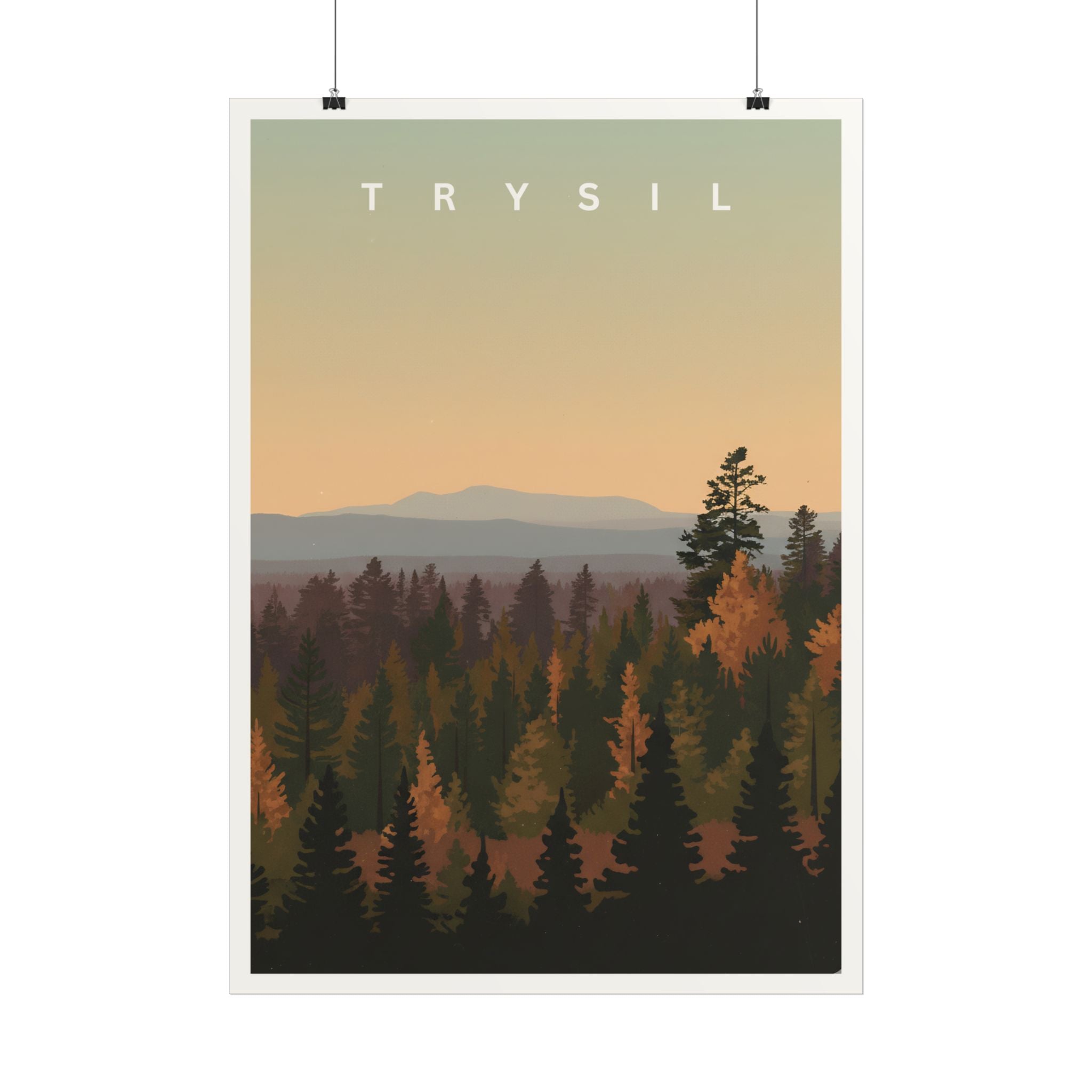 Vintage Trysil Travel Poster - Nordic Lifestyle