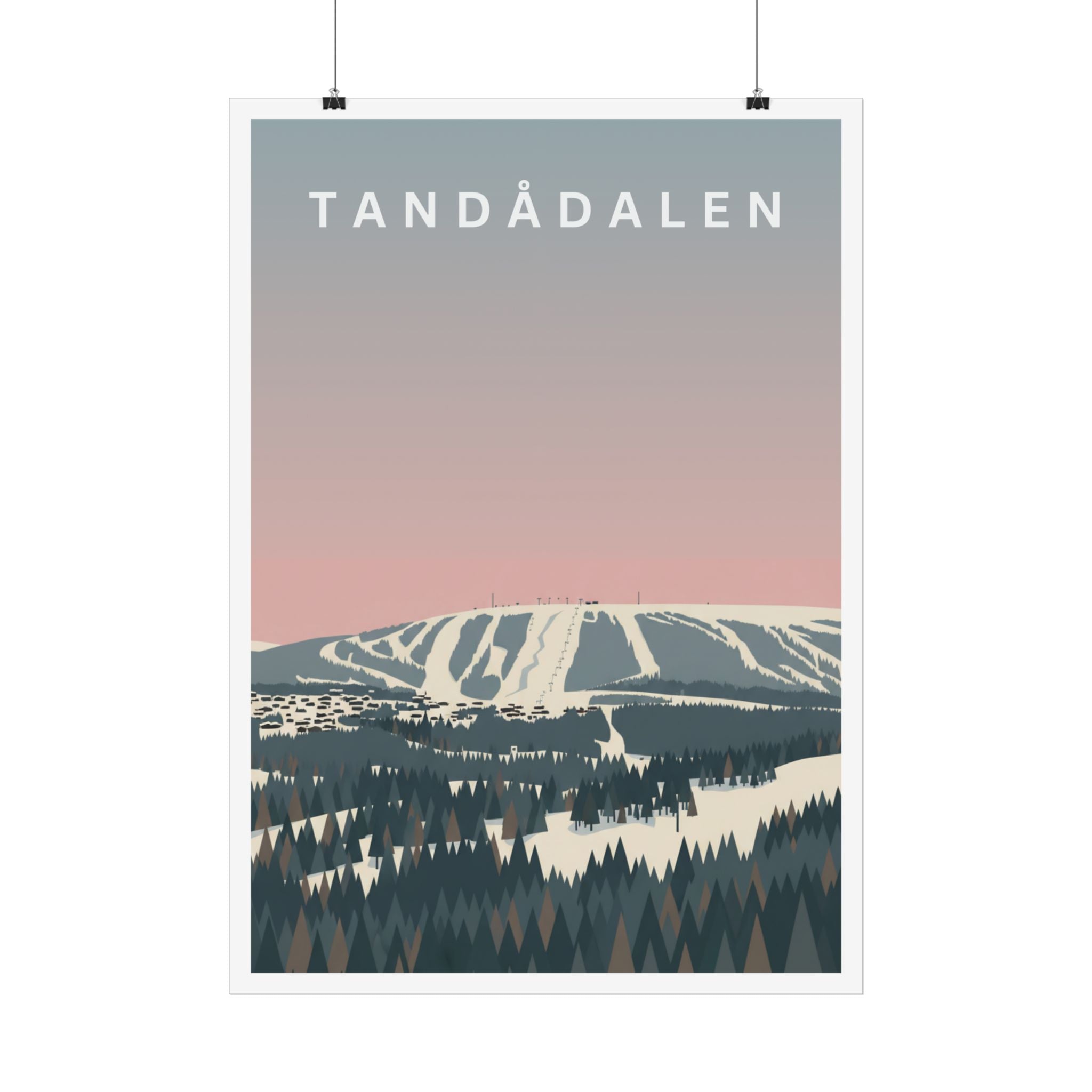 Vintage Tandålen Ski Poster - Nordic Lifestyle